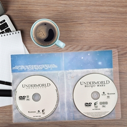 Dubbele DVD opberghoesjes met vilt - 50 stuks
