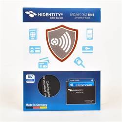 Creditcardhouder met RFID-bescherming, mapje voor 4 kaarten