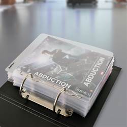 Dvd-tabbladen met ringbandgaten incl. labels met voorbedrukte filmgenres - 16 st. 
