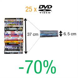 DVD-pakket - 50 dubbele DVD-hoesjes met vilt, 2 DVD-mappen