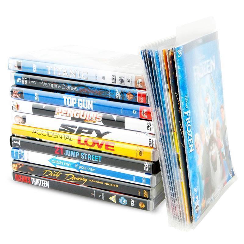 100 dvd hoesjes - ruimtebesparend dvd opbergen