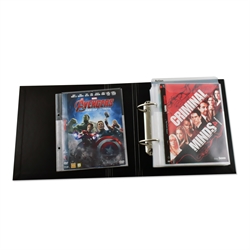 Enkele/dubbele DVD-hoesjes met vilt en ringbandgaten - 50 st
